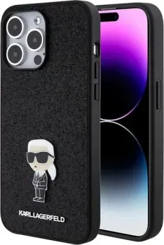 CG Mobile Lagerfeld Fixed glitters NFT Karl Ikonik Metal pin Hard для iPhone 15 Pro Max KLHCP15XGKNPSK