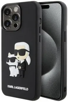 CG Mobile Lagerfeld 3D Rubber Karl &amp; Choupette Hard для iPhone 15 Pro Max KLHCP15X3DRKCNK