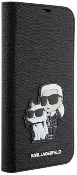 CG Mobile Lagerfeld PU Saffiano NFT Karl &amp; Choupette Booktype для iPhone 15 Pro KLBKP15LSANKCPK