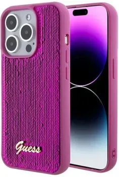 CG Mobile Guess Sequins Script metal logo Hard для iPhone 15 Pro Max GUHCP15XPSFDGSF