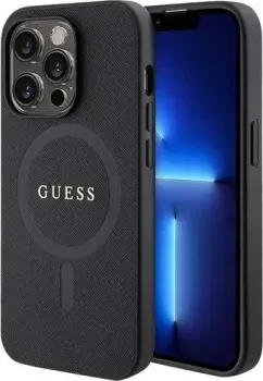 CG Mobile Guess PU Saffiano with metal logo Hard (MagSafe) для iPhone 15 Pro Max GUHMP15XPSAHMCK