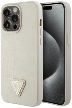 CG Mobile Guess PU Croco Triangle metal logo Hard для iPhone 15 Pro Max GUHCP15XPCRTHCD
