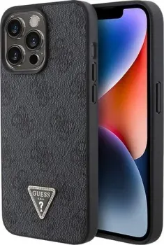 CG Mobile Guess PU 4G Triangle Diamond metal logo Hard для iPhone 15 Pro Max GUHCP15XP4TDPK