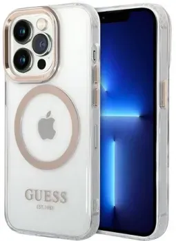 CG Mobile Guess PC/TPU Metal outline Hard (MagSafe) для iPhone 15 Pro Max GUHMP15XHTRMD