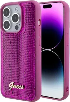 CG Mobile Guess Sequins Script metal logo Hard для iPhone 15 Pro GUHCP15LPSFDGSF