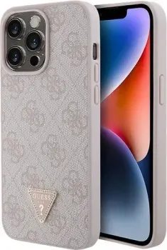 CG Mobile Guess PU 4G Triangle Diamond metal logo Hard для iPhone 15 Pro GUHCP15LP4TDPP