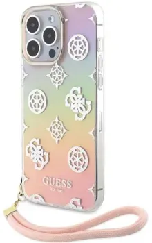 CG Mobile Guess PC/TPU Peony glitter +Nylon Hand cord Hard для iPhone 15 Pro GUHCP15LHPELISP