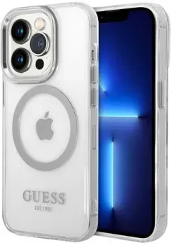 CG Mobile Guess PC/TPU Metal outline Hard (MagSafe) для iPhone 15 Pro GUHMP15LHTRMS