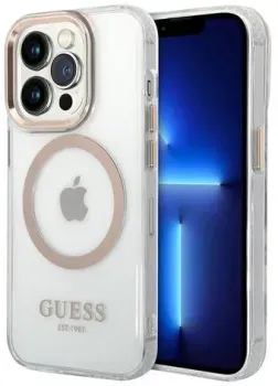 CG Mobile Guess PC/TPU Metal outline Hard (MagSafe) для iPhone 15 Pro GUHMP15LHTRMD