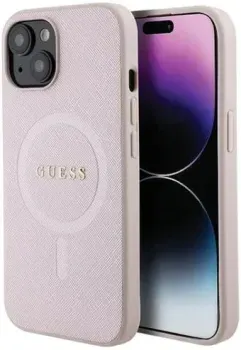 CG Mobile Guess PU Saffiano with metal logo Hard Black (MagSafe) для iPhone 15 GUHMP15SPSAHMCP