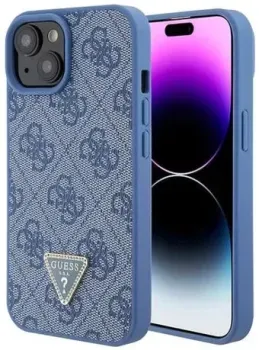 CG Mobile Guess PU 4G Triangle Diamond metal logo Hard для iPhone 15 GUHCP15SP4TDPB