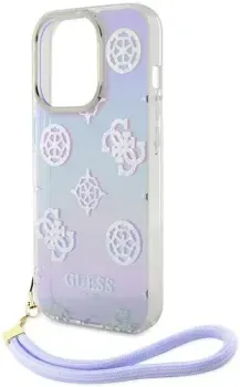 CG Mobile Guess Peony glitter +Nylon Hand cord Hard Iridescent для iPhone 15 GUHCP15SHPELISU