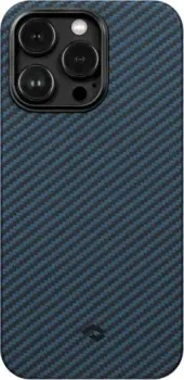 Pitaka MagEZ Case 3 для iPhone 14 Pro Max (1500D twill, черный/синий)