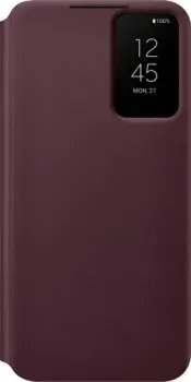 Samsung Smart Clear View Cover для S22+ (бургунди)