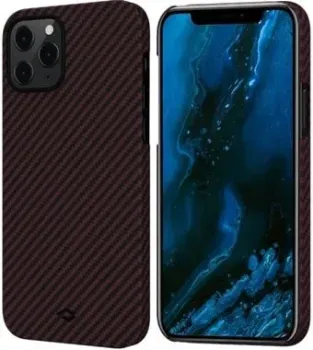 Pitaka MagEZ для iPhone 12 Pro Max (twill, черный/красный)