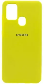 EXPERTS Original Tpu для Samsung Galaxy A21s с LOGO (желтый)