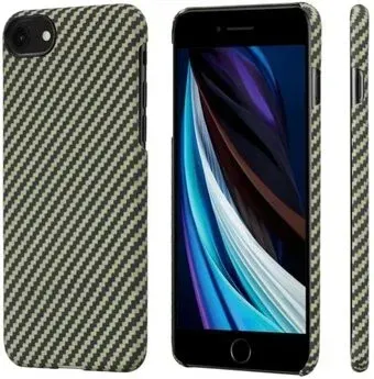 Pitaka MagEZ для iPhone SE 2020 (twill, черный/желтый)