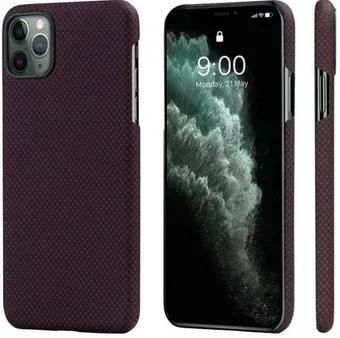 Pitaka MagEZ для iPhone 11 Pro Max (plain, черный/красный)