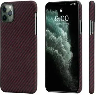 Pitaka MagEZ для iPhone 11 Pro (twill, черный/красный)