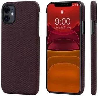 Pitaka MagEZ для iPhone 11 (plain, черный/красный)