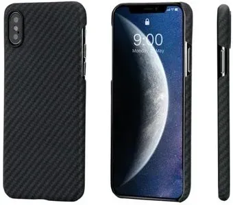 Pitaka MagEZ для iPhone Xs Max (twill, черный/серый)