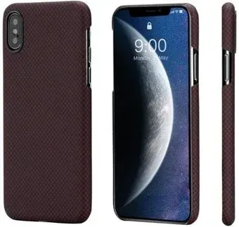 Pitaka MagEZ для iPhone Xs Max (plain, черный/красный)