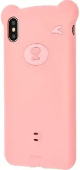Baseus Bear Silicone для iPhone XS (розовый)