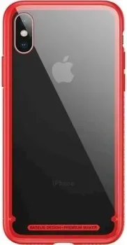 Baseus See-through Glass для iPhone X (красный)