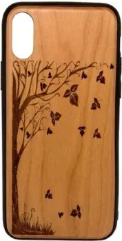 Case Wood для Apple iPhone X (черешня, осень)