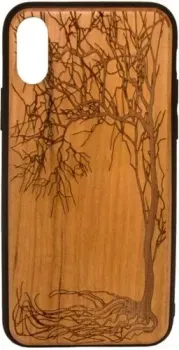 Case Wood для Apple iPhone X (черешня, зима)