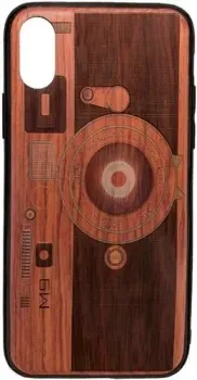Case Wood для Apple iPhone X (палисандр, фотоаппарат)