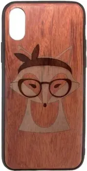 Case Wood для Apple iPhone X (палисандр, лис)