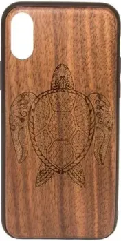 Case Wood для Apple iPhone X (грецкий орех, черепаха)