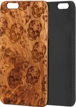 Case Wood для Apple iPhone 7/8 (зебрано, черепа)