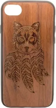 Case Wood для Apple iPhone 7/8 (грецкий орех, волк III)