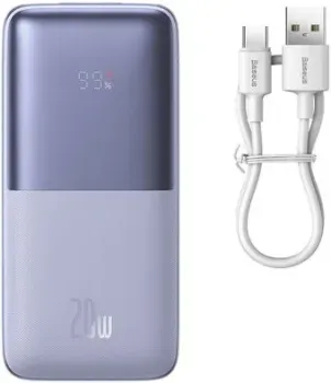 Baseus Bipow Pro Digital Display Fast Charge 20W Overseas Edition 10000mAh (фиолетовый)