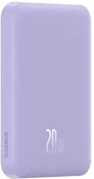 Baseus Magnetic Mini Wireless Fast Charge Power Bank 20W 5000mAh (фиолетовый)