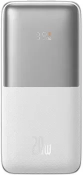 Baseus Bipow Pro Digital Display Fast Charge 20W 10000mAh (белый)