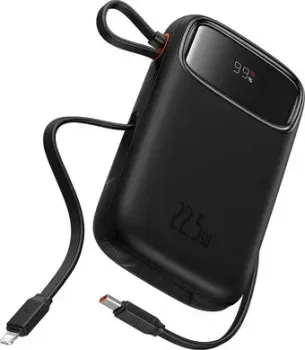 Baseus Qpow2 Dual-Cable Digital Display Fast Charge Power Bank 22.5W 10000mAh (черный)