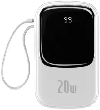 Baseus Qpow Pro Digital Display Fast Charge 10000mAh 20W (белый)
