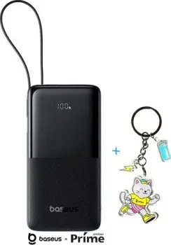 Baseus Bipow 2 Power Bank 20000mAh (черный) + брендированный брелок Baseus
