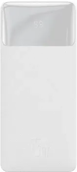 Baseus Bipow Digital Display 15W 10000mAh (белый)