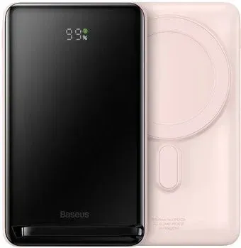 Baseus Magnetic Bracket Wireless Power Bank 20W 10000mAh (розовый)