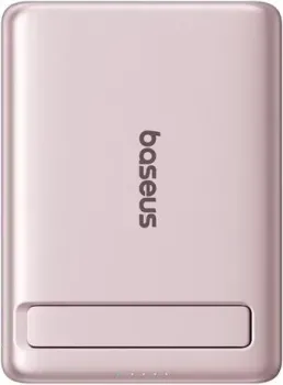 Baseus PicoGo AM31 Mini Magnetic Power Bank with Stand 20W 5000mAh (розовый)
