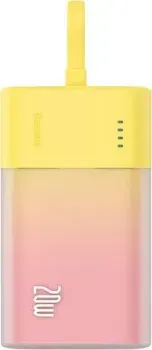 Baseus Popsicle Pocket Fast Charging Power Bank PPKDC05L Lightning 5200mAh (желтый/розовый)