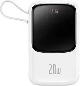 Baseus Qpow Pro Digital Display Fast Charge Power Bank iP Edition 20W 10000mAh (белый)