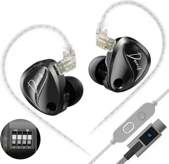 KZ Acoustics Duonic With Switches USB Type-C (с микрофоном, серебристый)
