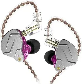 KZ Acoustics ZSN Pro (без микрофона, серебристый/фиолетовый)