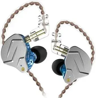 KZ Acoustics ZSN Pro (без микрофона, серебристый/синий)