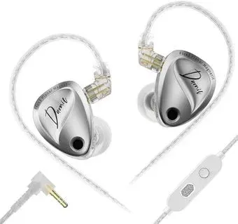KZ Acoustics Duonic No Switches 3.5 мм (с микрофоном, серебристый)